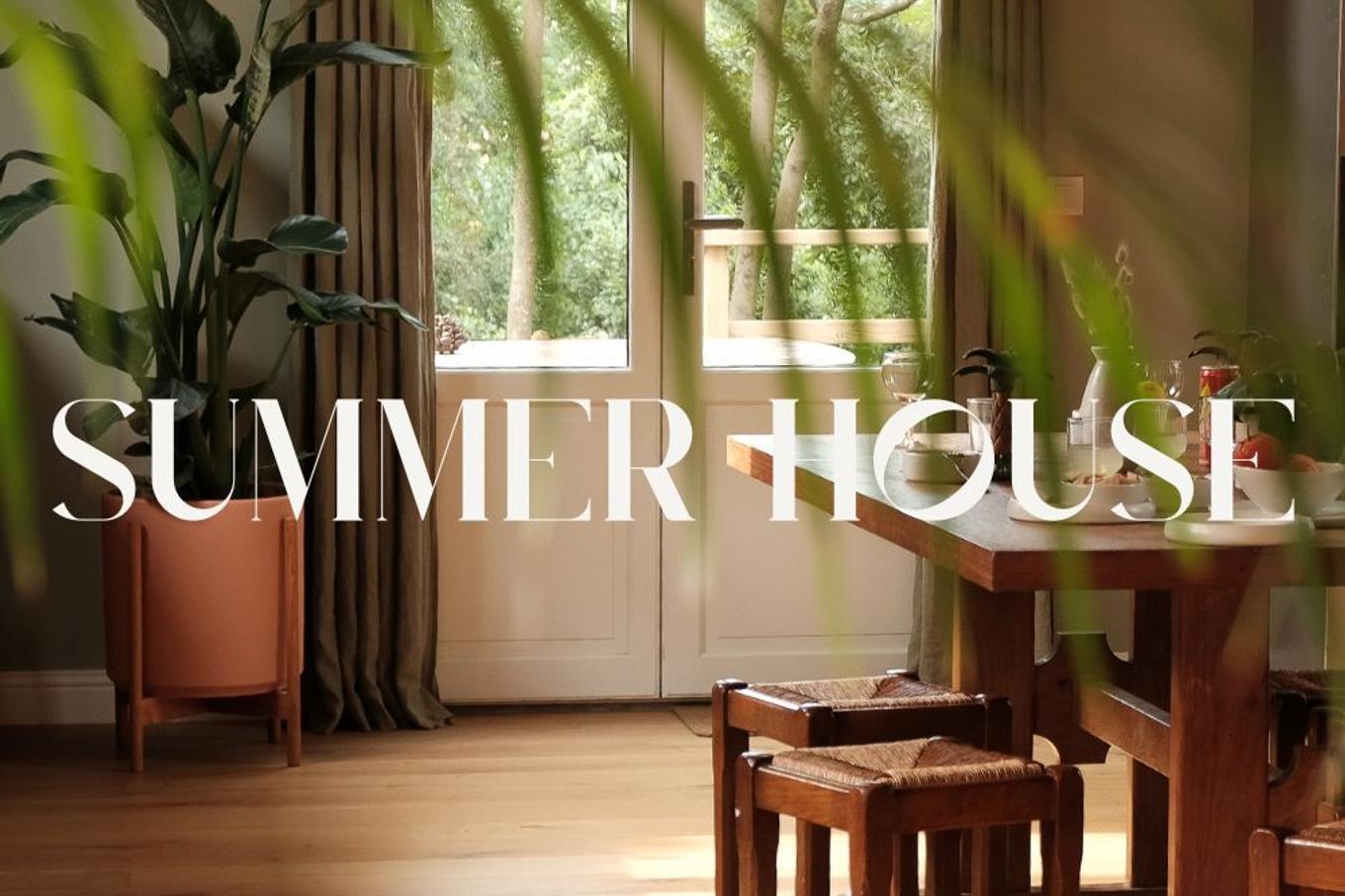 A dreamy summer house dining scene