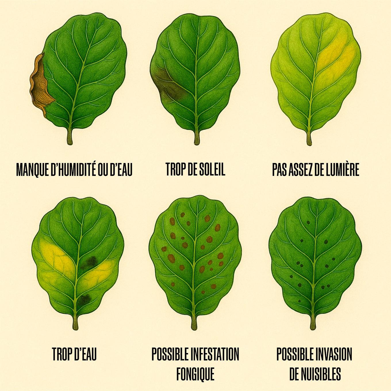 Reconnaître et soigner les problèmes fréquents du Ficus Lyrata